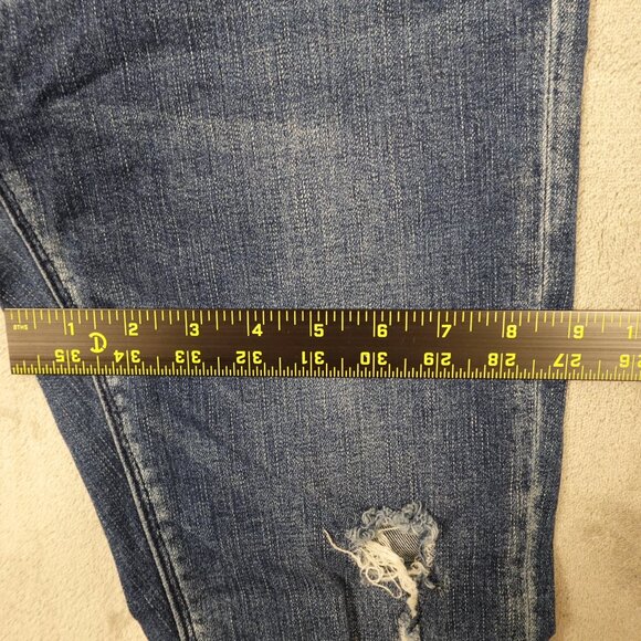 Vervet Jeans Los Angeles Distressed Skinny Jeans Women’s Size 29 Dark Wash Blue - Picture 7 of 11